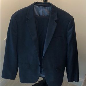 Navy Banana Republic suit with pattern